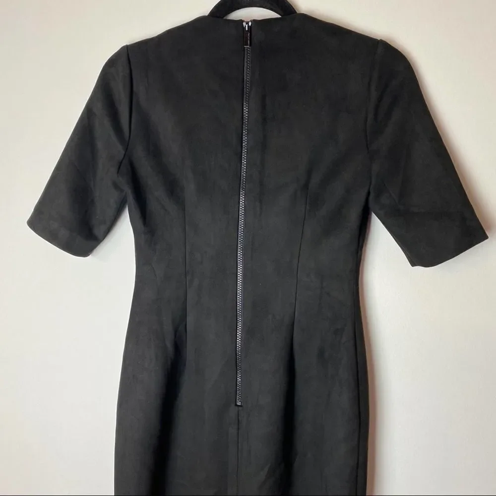 Anne Klein New York Faux Suede Scuba Sheath Dress